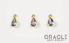 18k Yellow Gold Faceted Tanzanite Charms