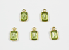 18k Yellow Gold Faceted Peridot Charms