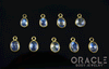 18k Yellow Gold Rose Cut Moonstone Charms