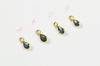 18k Yellow Gold Faceted Blue Sapphire Charms