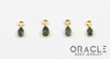 18k Yellow Gold Faceted Blue Sapphire Charms