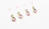 18k Yellow Gold Faceted Pink Sapphire Charms