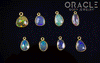 18k Yellow Gold Rose Cut Opal Charms