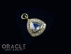 14k Yellow Gold Moonstone with Diamonds Charm