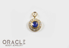 14k Blue Sapphire with Diamonds Charm