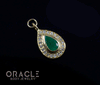14k Emerald with Diamonds Charm