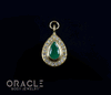 14k Emerald with Diamonds Charm