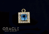 14k Swiss Topaz with Diamonds Charm