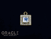 14k Moonstone with Diamonds Charm