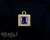 14k Amethyst with Diamonds Charm