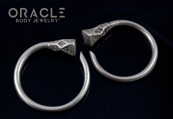 Old Tuareg Silver Earrings