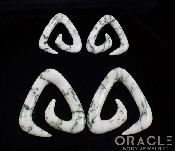Green Tree Agate Trinity Stone Spirals