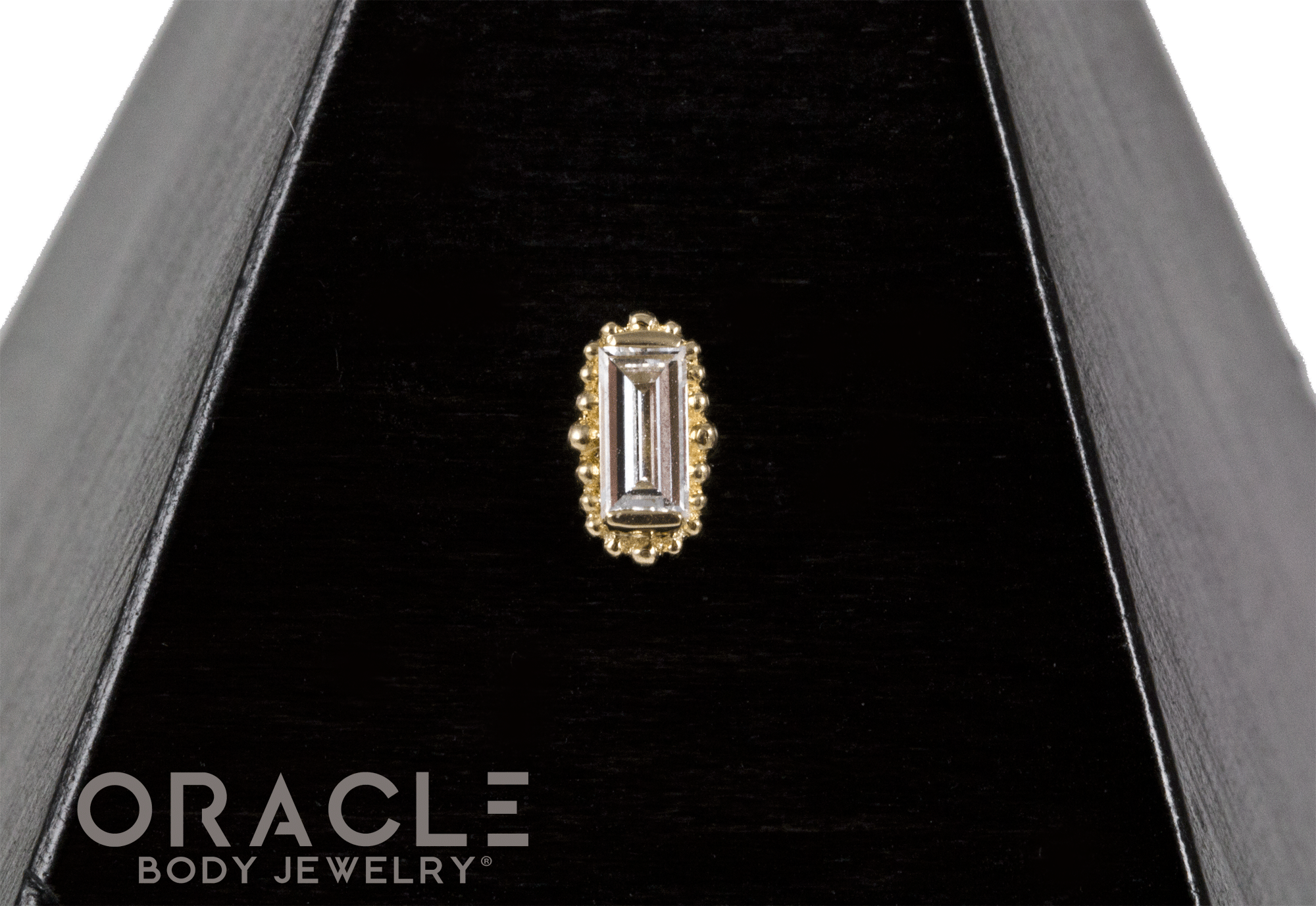 14k Regal with Baguette Diamond Threadless End