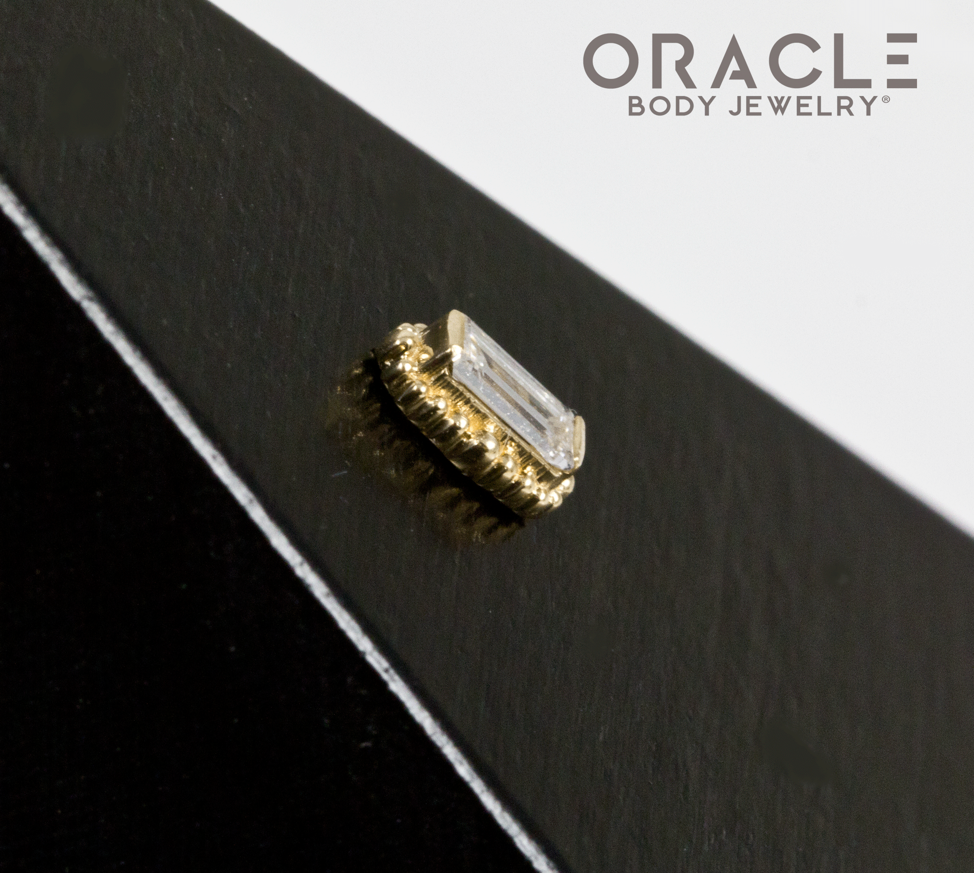 14k Regal with Baguette Diamond Threadless End