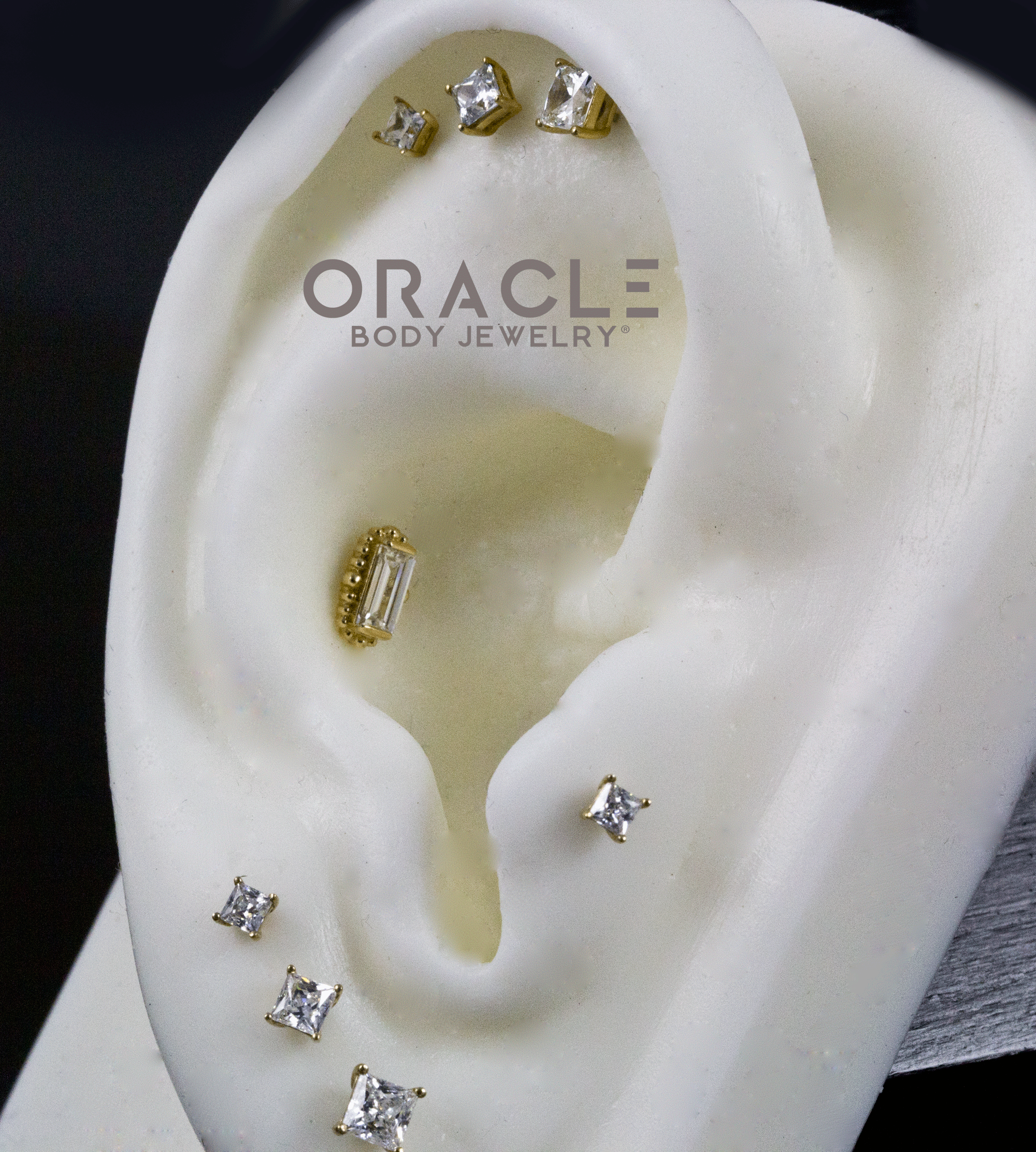 14k Regal with Baguette Diamond Threadless End