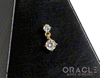 14k Diamond Dangle Threadless End