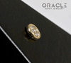 14k Diamond Orbit Threadless End