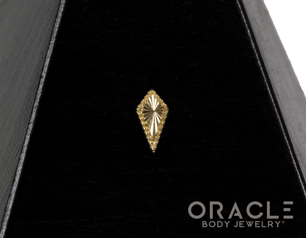 14k Rippled Drift Threadless End
