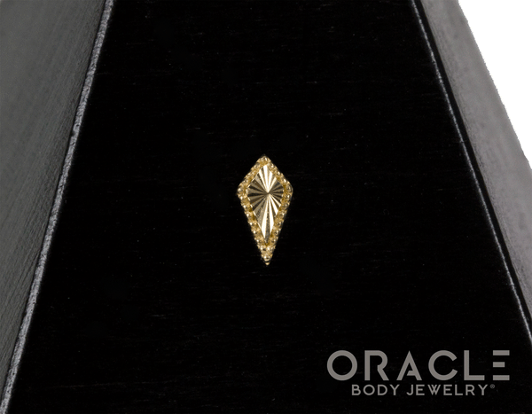 14k Rippled Drift Threadless End