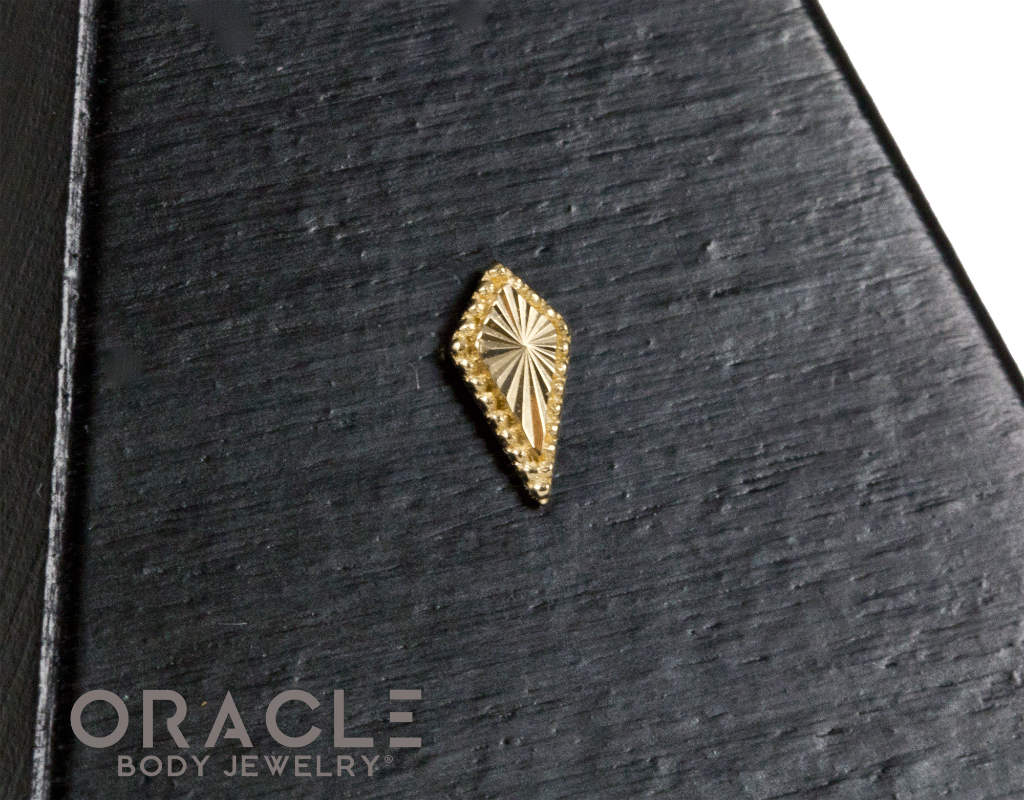 14k Rippled Drift Threadless End