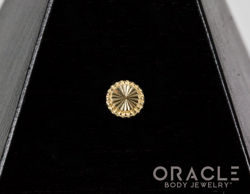 14k Rippled Orbit Threadless End