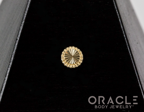14k Rippled Orbit Threadless End