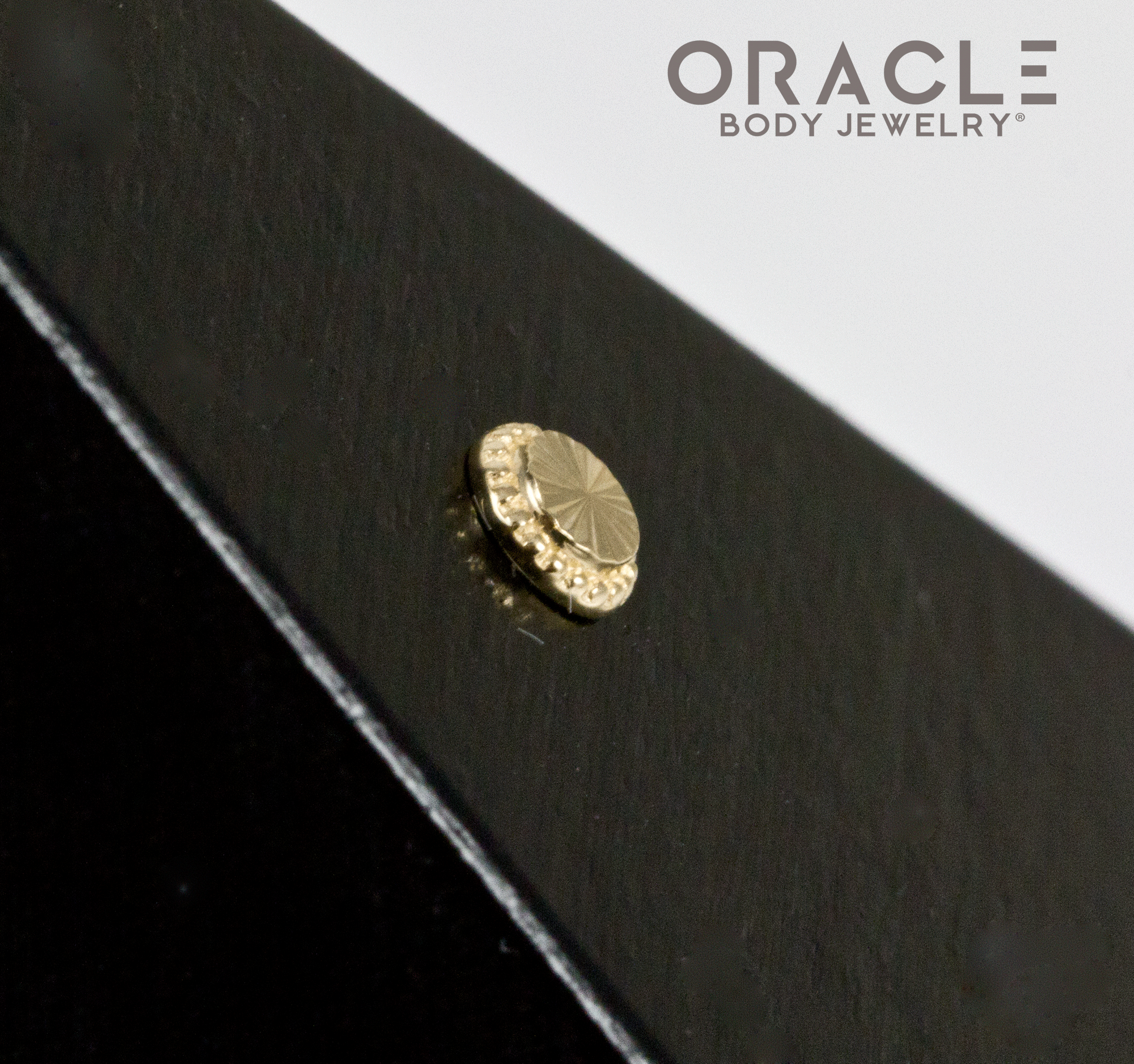 14k Rippled Orbit Threadless End