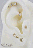 14k Rippled Drift Threadless End