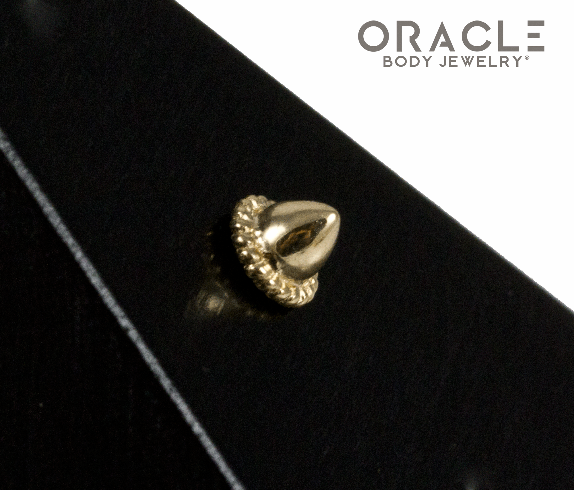 14k Dome Bullet Threadless End