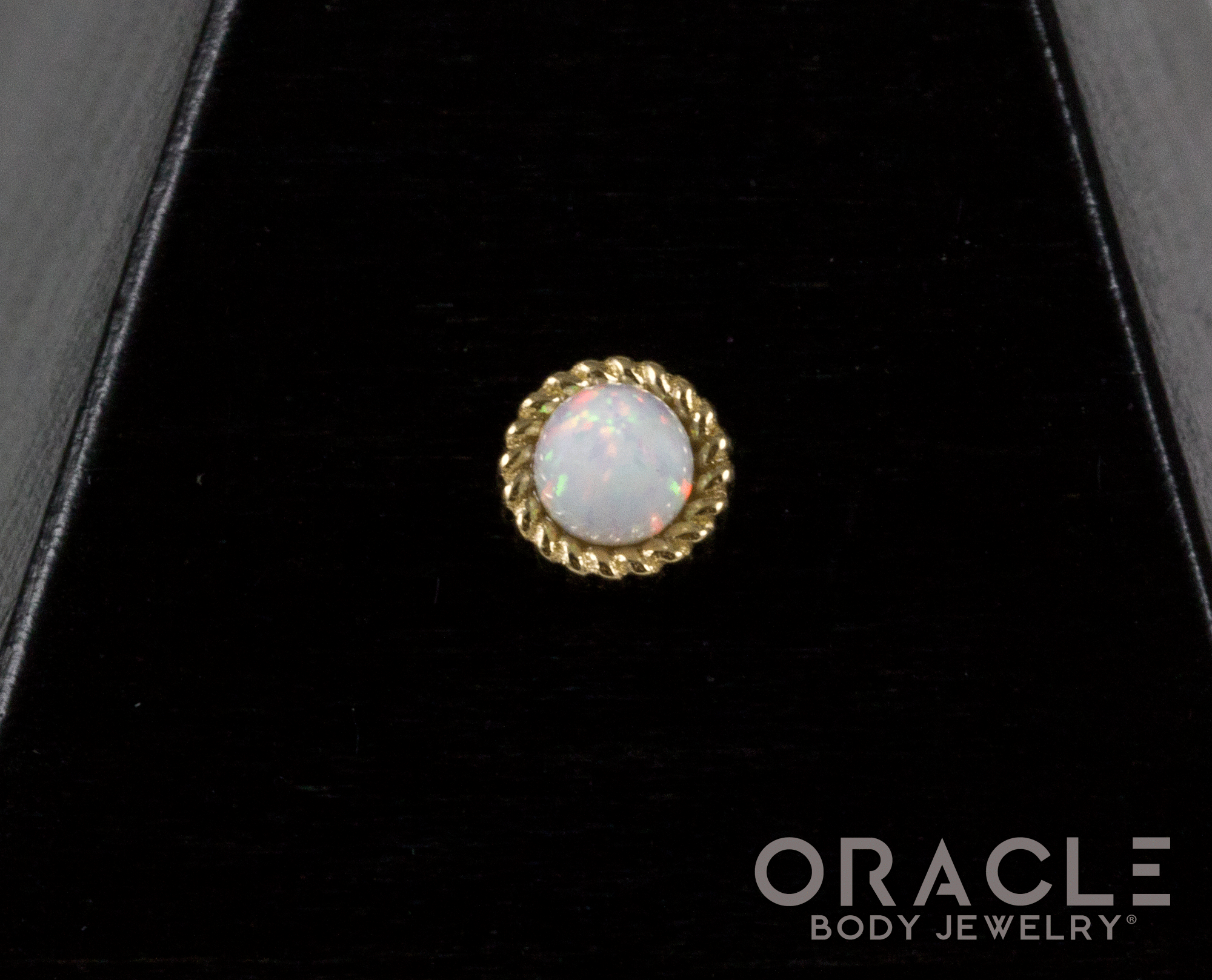 14k Opal Bullet Threadless End