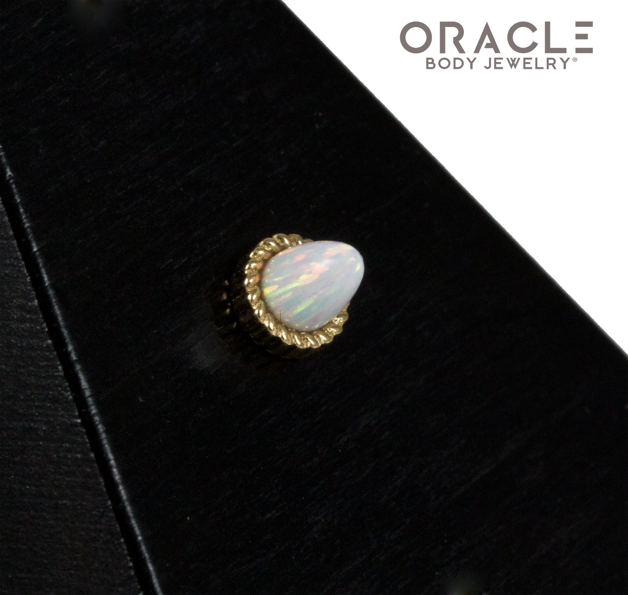 14k Opal Bullet Threadless End