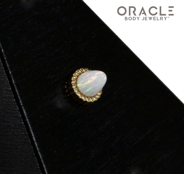 14k Opal Bullet Threadless End