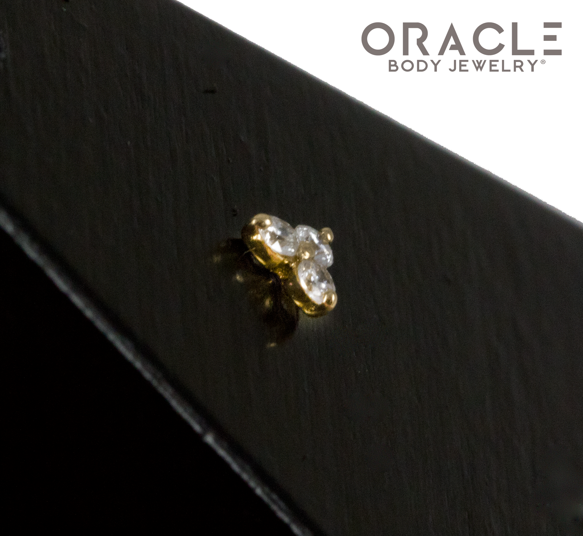 14k Diamond Triplet Threadless End