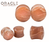 Peach Moonstone Double Flare Plugs