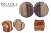 Orange Tibetan Agate Double Flare Plugs