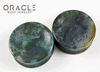 1-5/8" (42mm) Moss Agate Concave Plugs