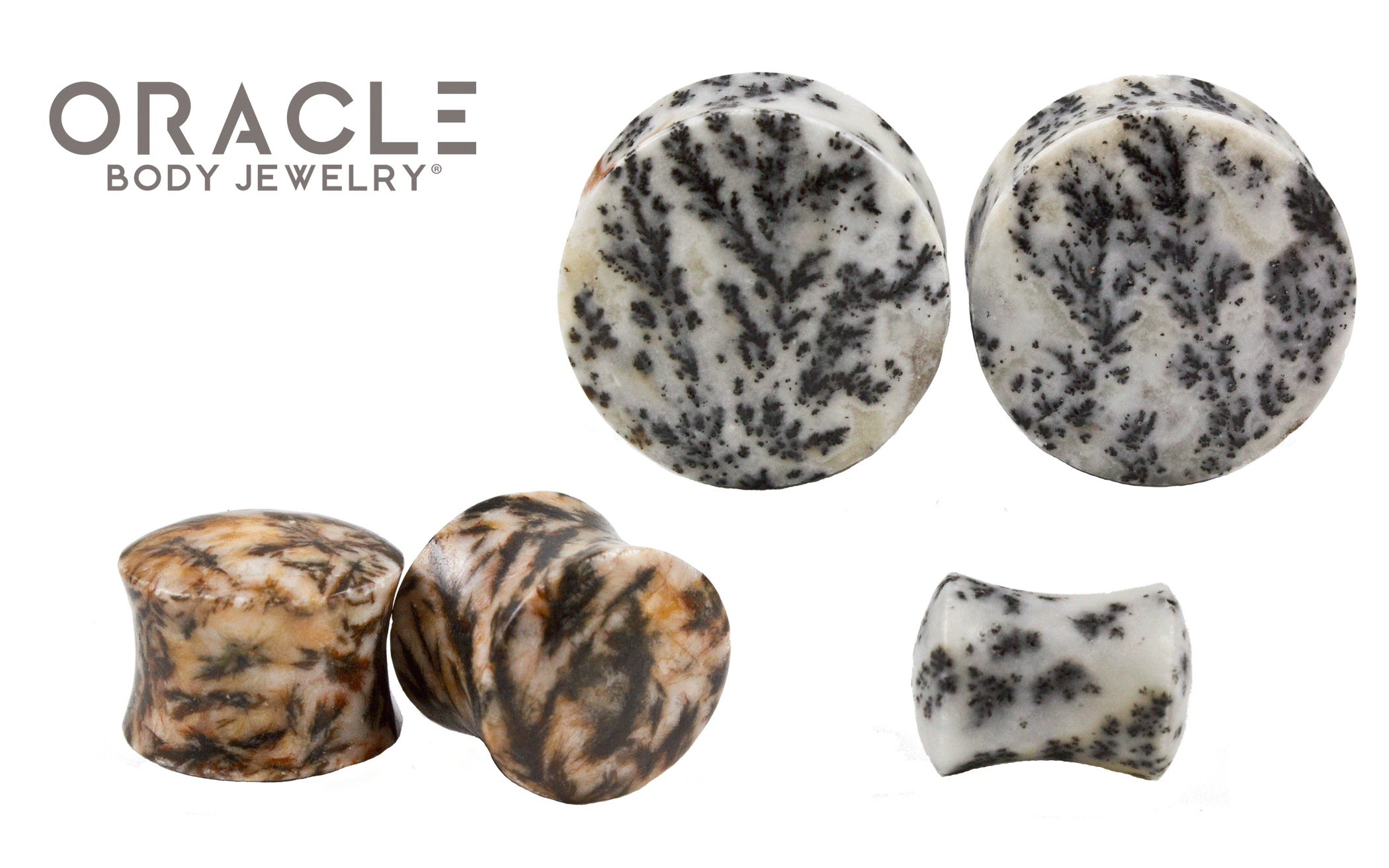 Fern Jasper Double Flare Plugs
