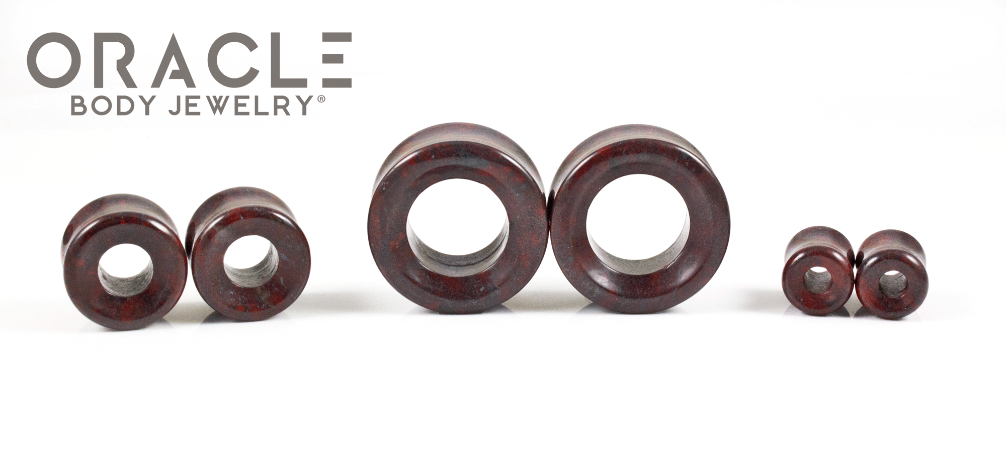 Red Brecciated Jasper Eyelets / Tunnels