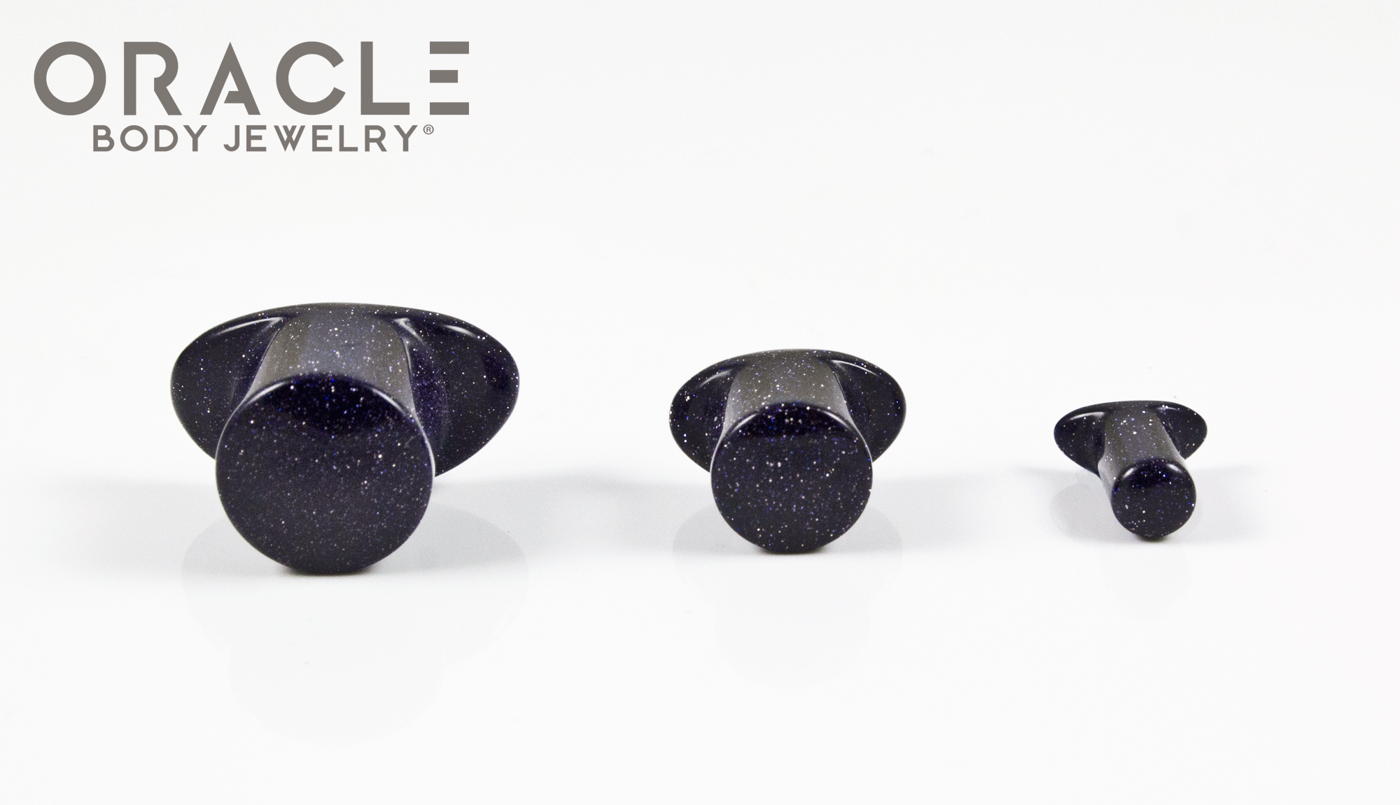 Blue Goldstone Labrets 8g Through 1/2"