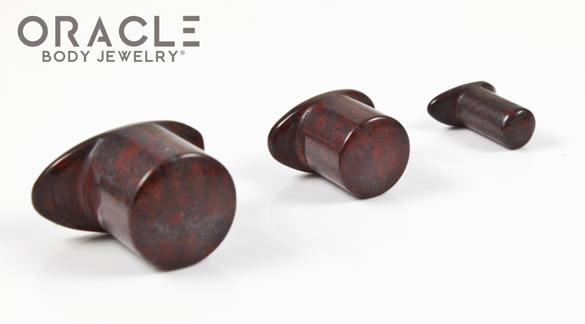 Red Brecciated Jasper Labrets 8g Through 1/2"