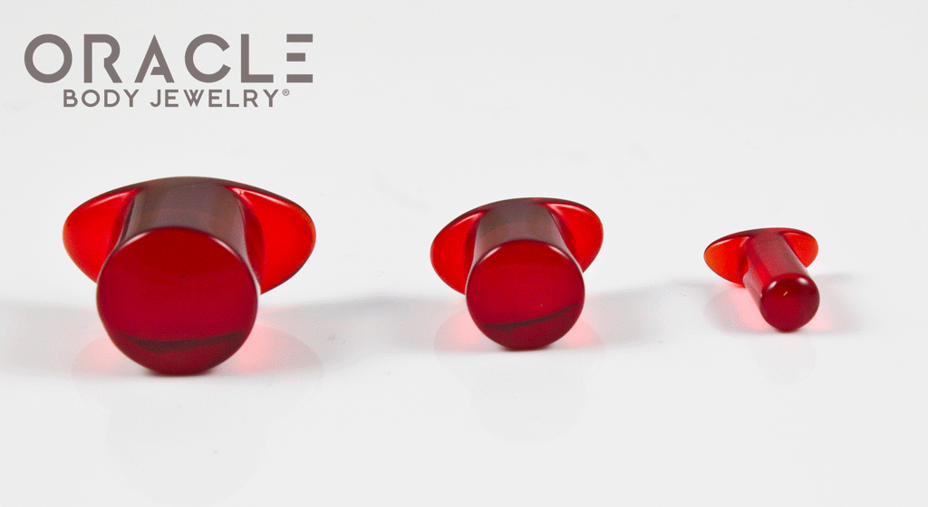 Red Quartz Labrets 8g Through 1/2"