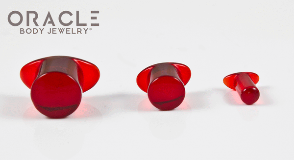 Red Quartz Labrets 8g Through 1/2"