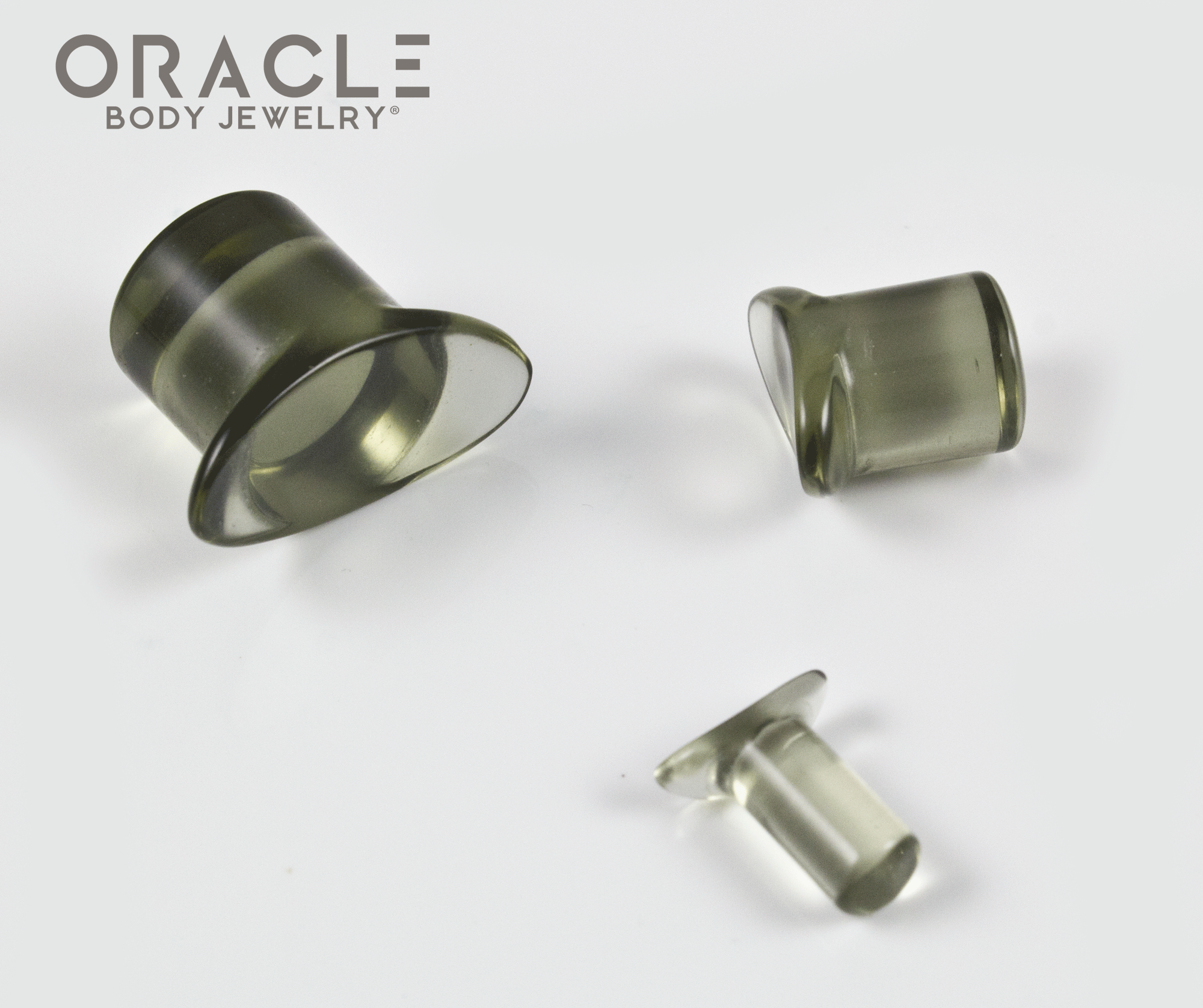 Grey Quartz Labrets 8g Through 1/2"