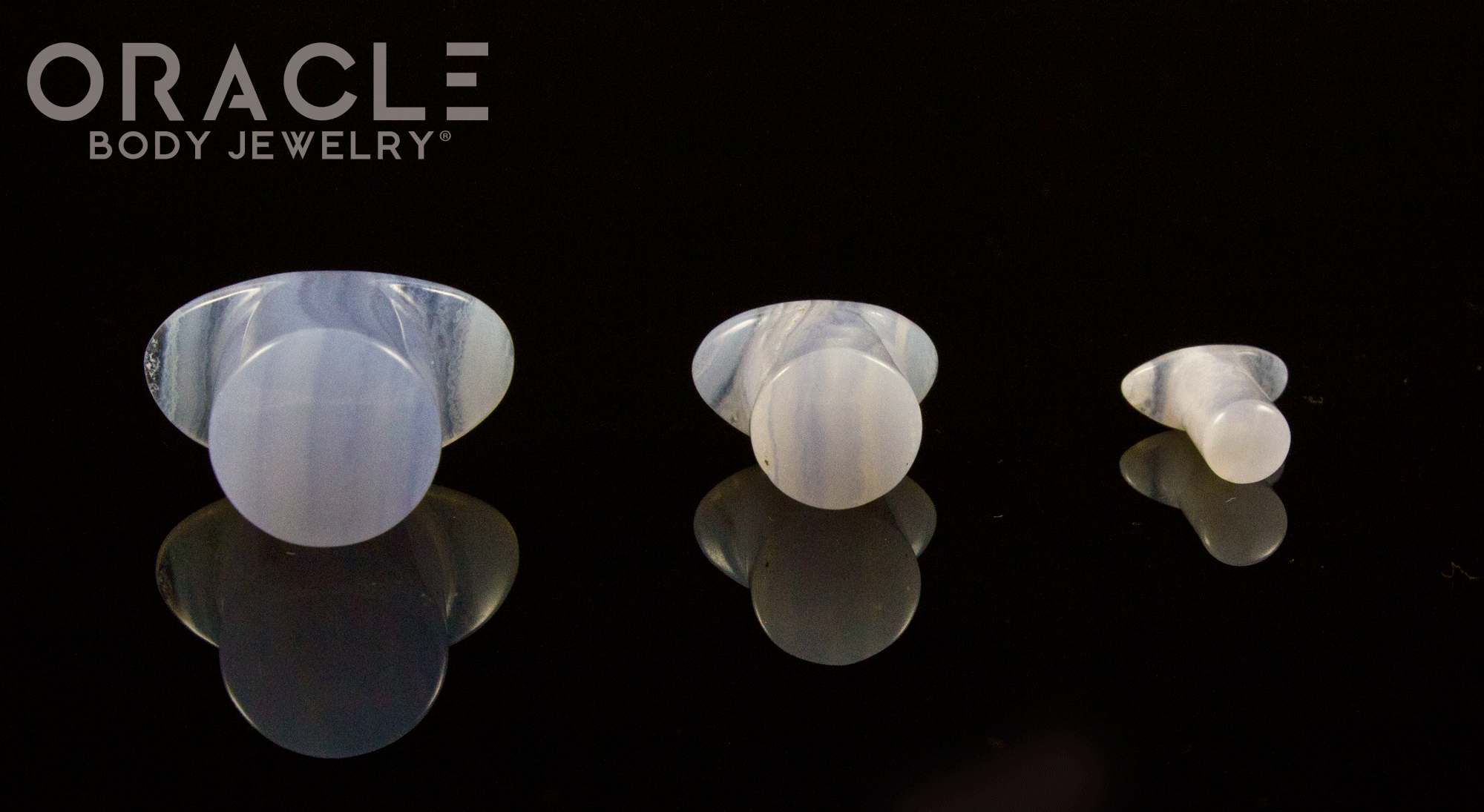 Blue Lace Agate Labrets 8g Through 1/2"
