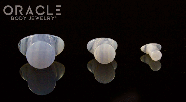 Blue Lace Agate Labrets 8g Through 1/2"