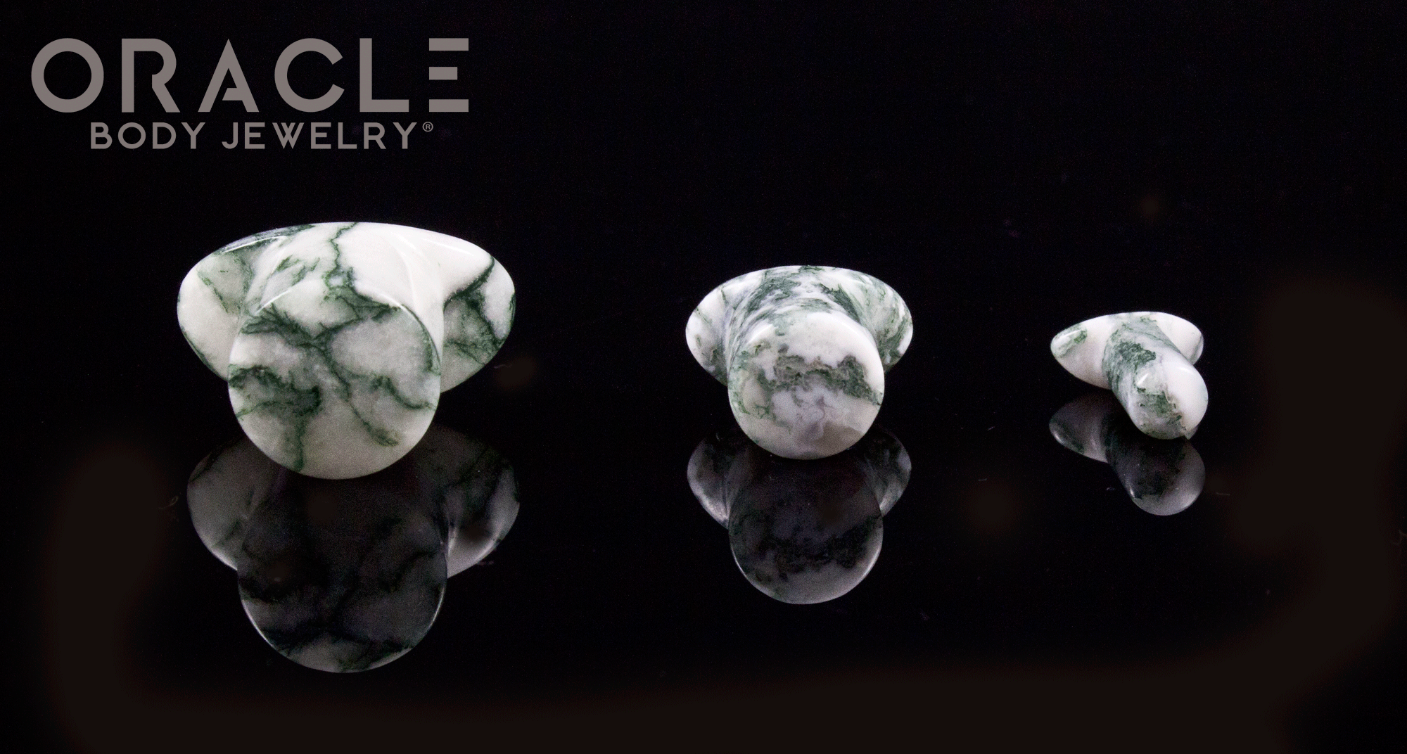 Green Tree Agate Labrets 8g Through 1/2"