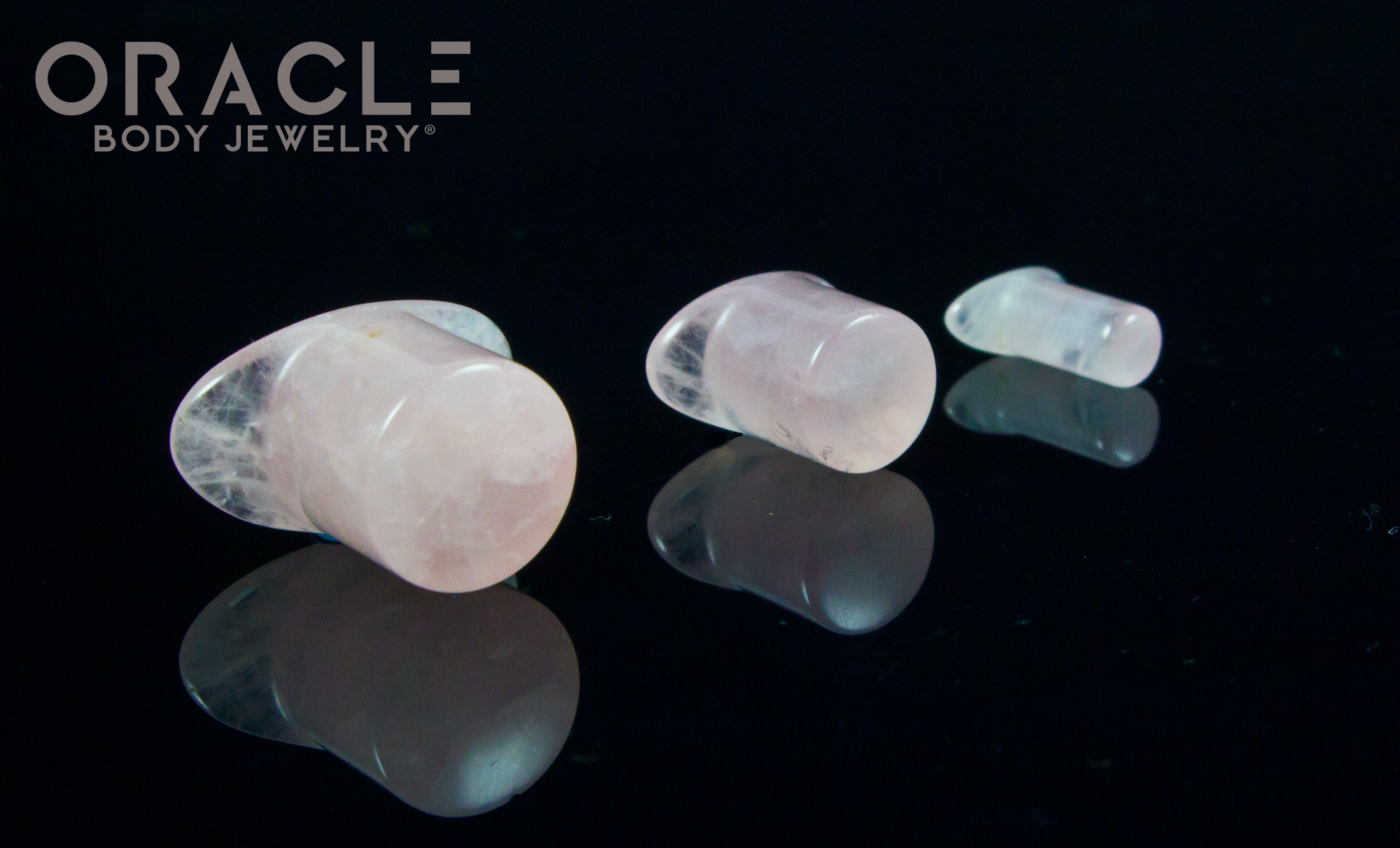 Rose Quartz Labrets 8g Through 1/2"