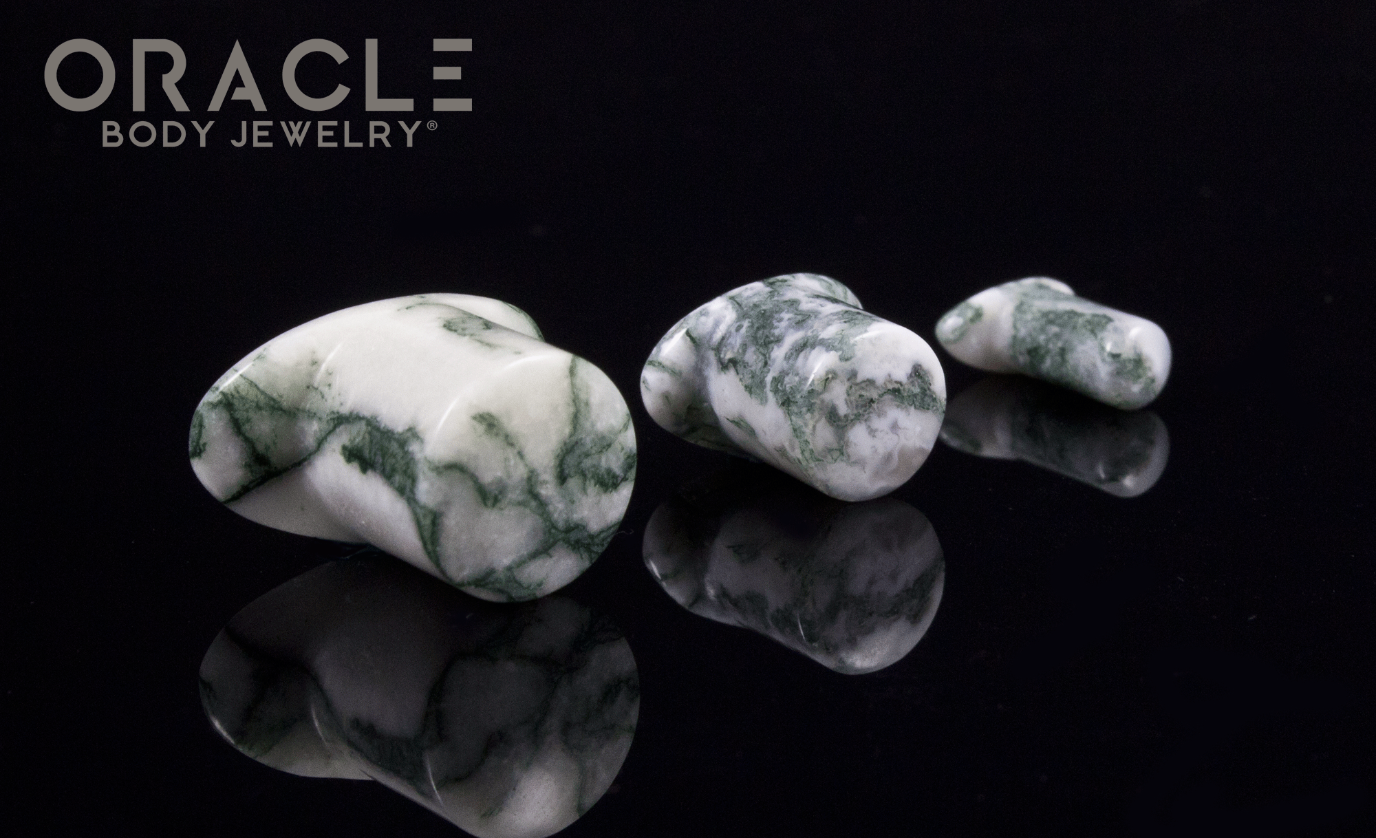 Green Tree Agate Labrets 8g Through 1/2"