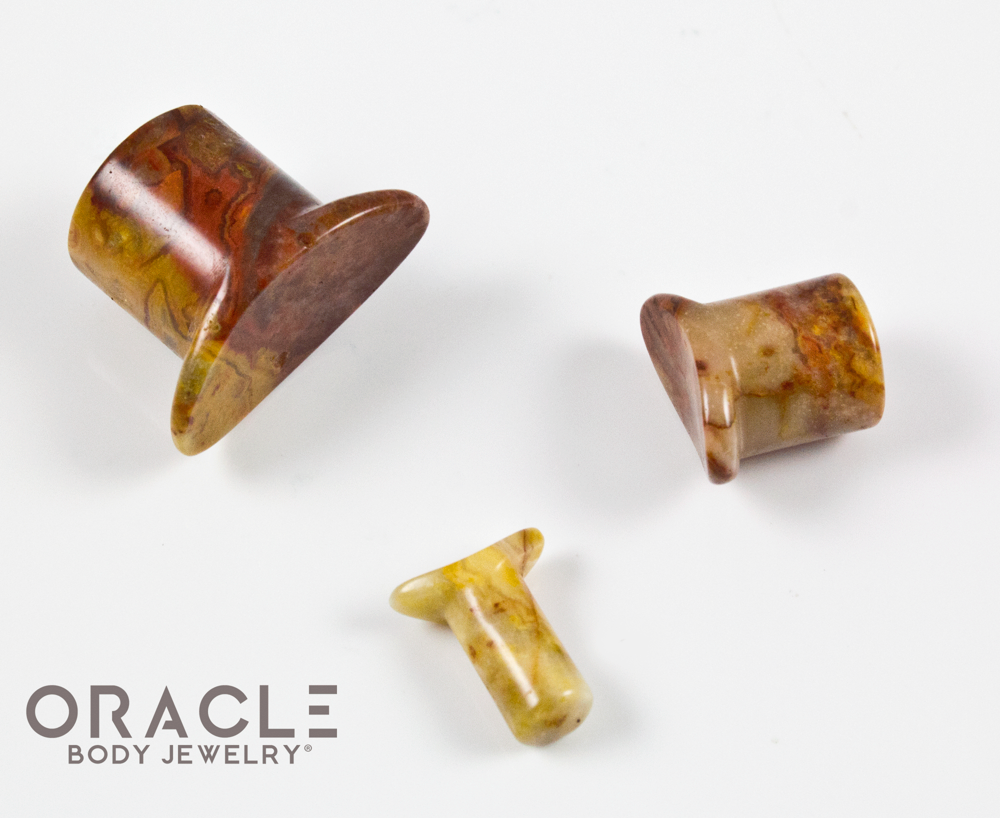 Crazy Lace Agate Labrets 8g Through 1/2"