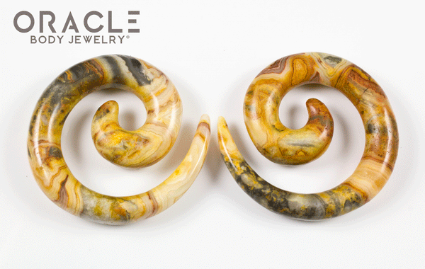 00g Crazy Lace Agate Spirals